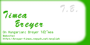 timea breyer business card